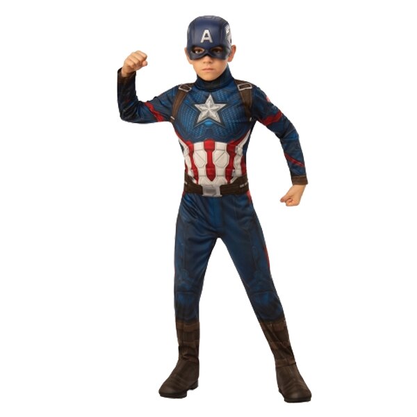 Costum Captain America Deluxe, marimea S, 3-4 ani, masca cadou