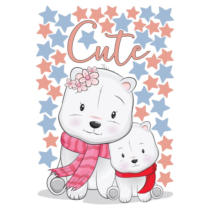 Stickere copii, Ursuletii Cute, Stickermania, 60x90cm