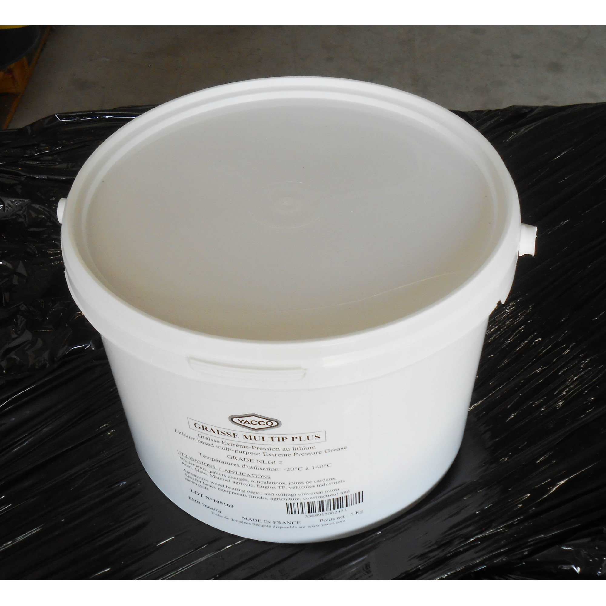 Vaselina YACCO Multip Plus, NLGI 2 - Extrema Presiune, cu Litiu, de la - 20  grade C la 140 grade C -5kg - eMAG.ro