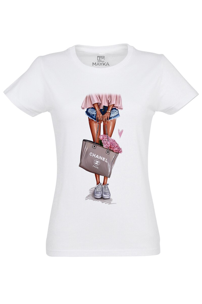 Tricou dama din bumbac 100%, MAYKA, model Fanci