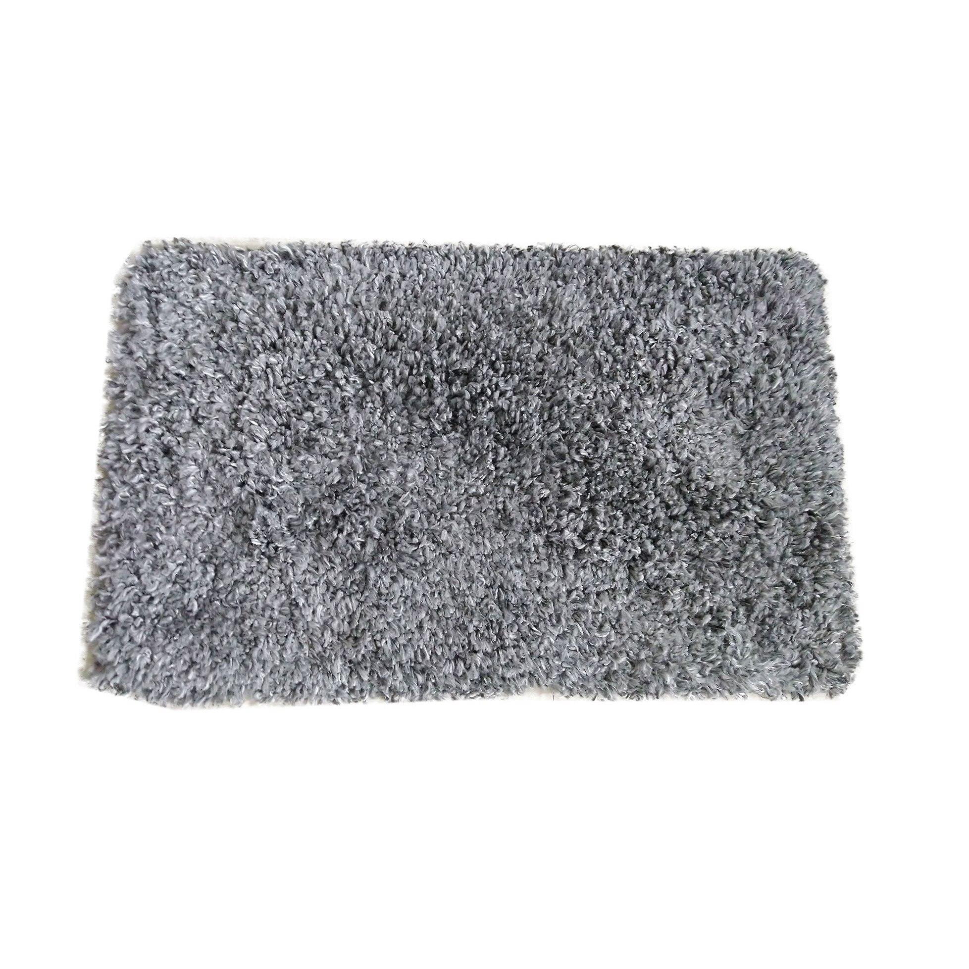 Covor modern cu fir lung Shaggy 1800, 50x80cm, 100% soft polipropilena, gramaj 1700g/mp, inaltime fir 3 cm , tip uni , culoare gri antracit