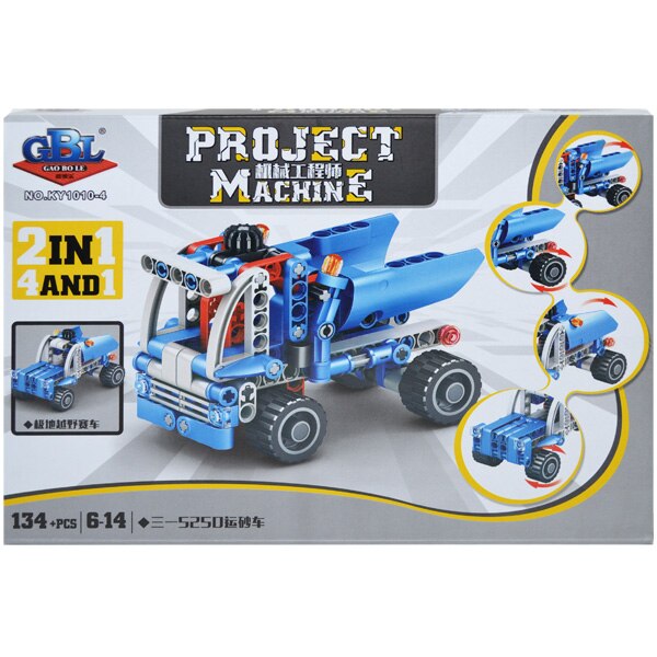 Cuburi constructii 2:1, vehicule, 134 piese , Robentoys