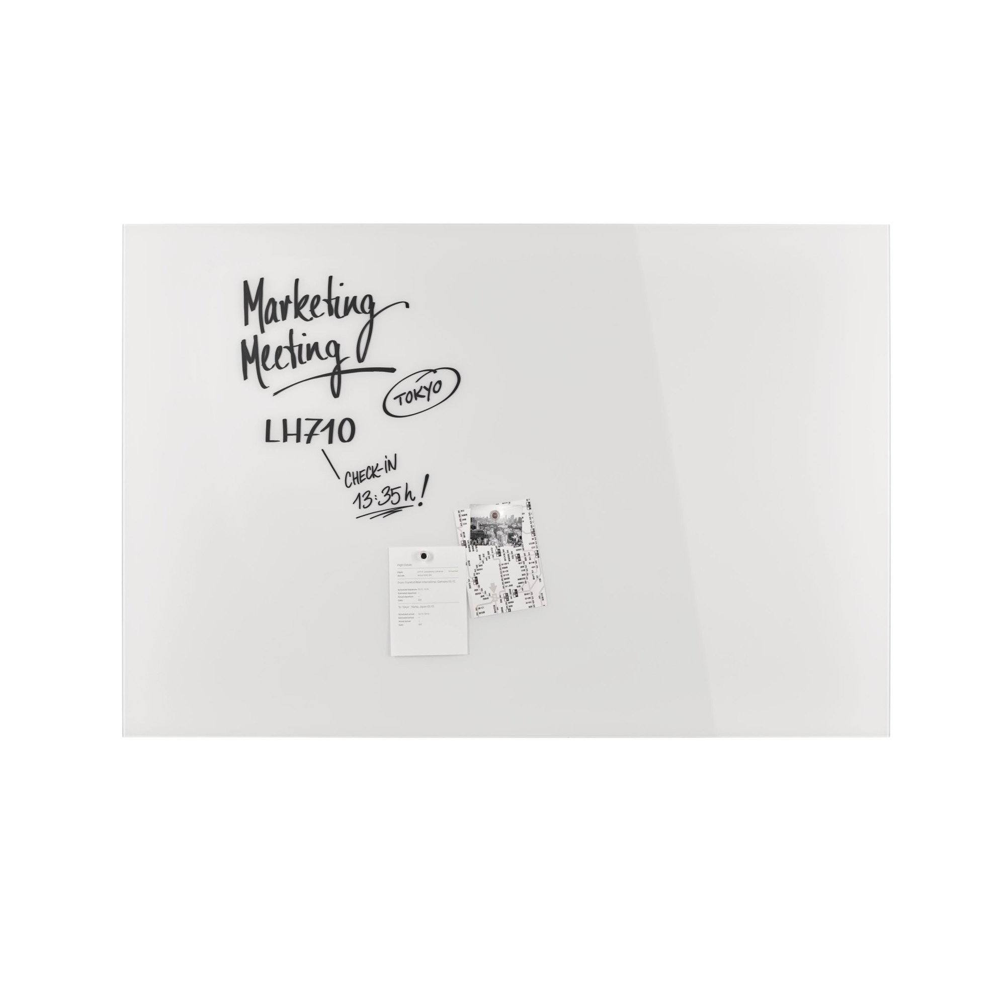 Tabla de sticla Design Glassboard magnetic alb stralucitor 600*400 mm