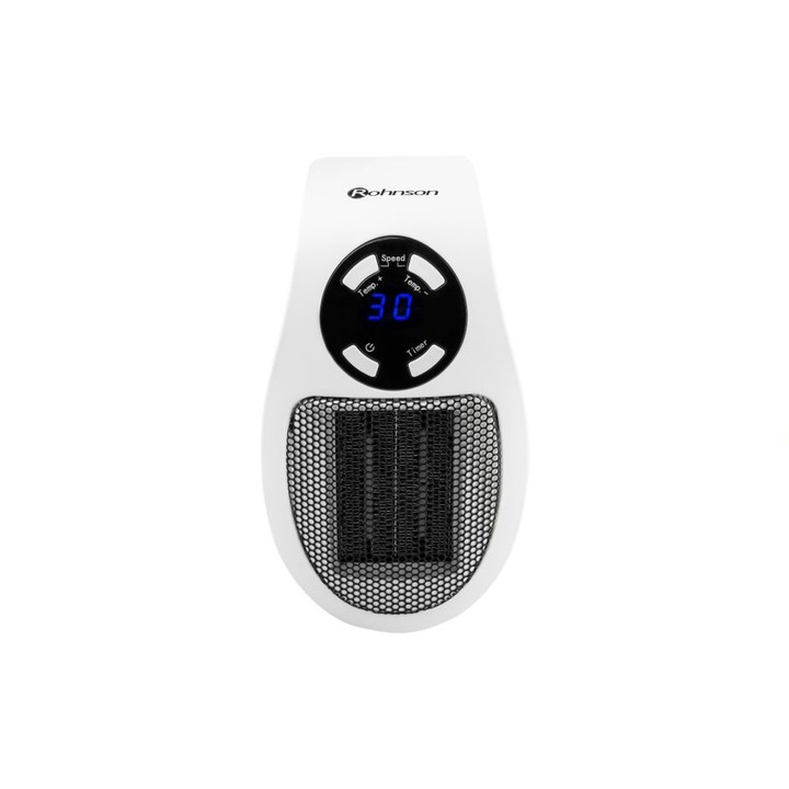 Керамична вентилаторна печка Rohnson R8065, 500 W, Автоматично изключване, Включете директно в контакта