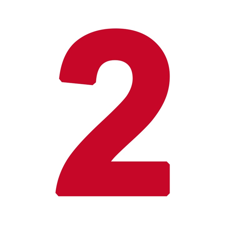 Cifra 2 decorativa, multicolora, lemn, inaltime 15cm, Artemis Gift