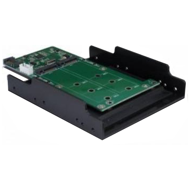 Adaptor Inter-Tech Argus KT022B 2x M.2 SATA