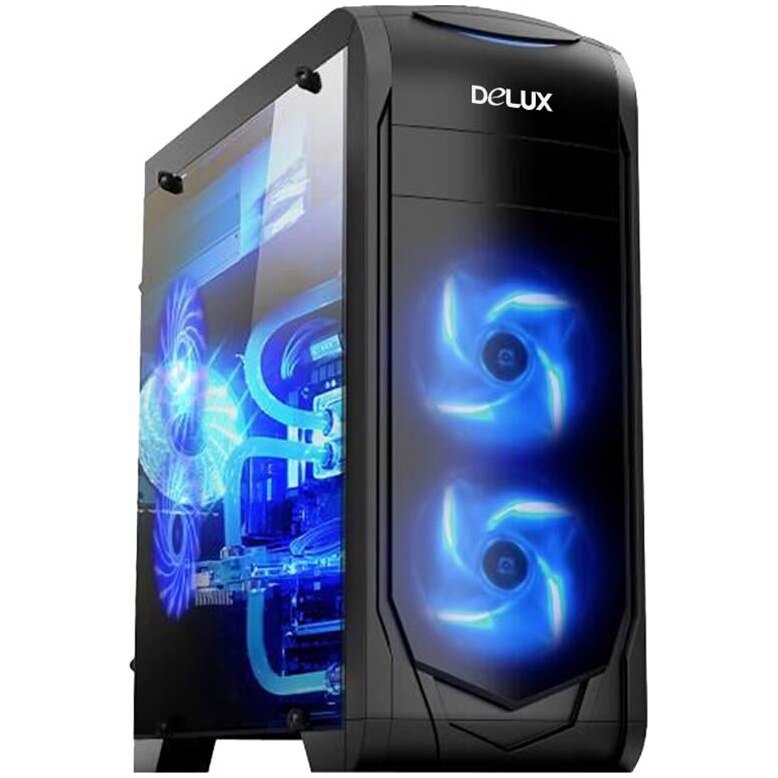 Carcasa Delux DW702-BK, Middle Tower, fara sursa, ATX