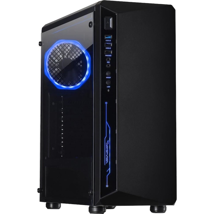 Компютърна кутия Inter-Tech C-III Saphir, Middle Tower, Без захранващ блок, ATX