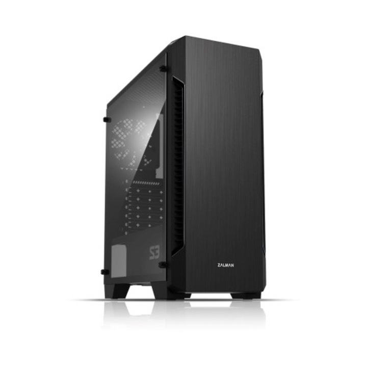 Кутия за компютър Zalman ZM-S3, Черна, ATX, Middle Tower