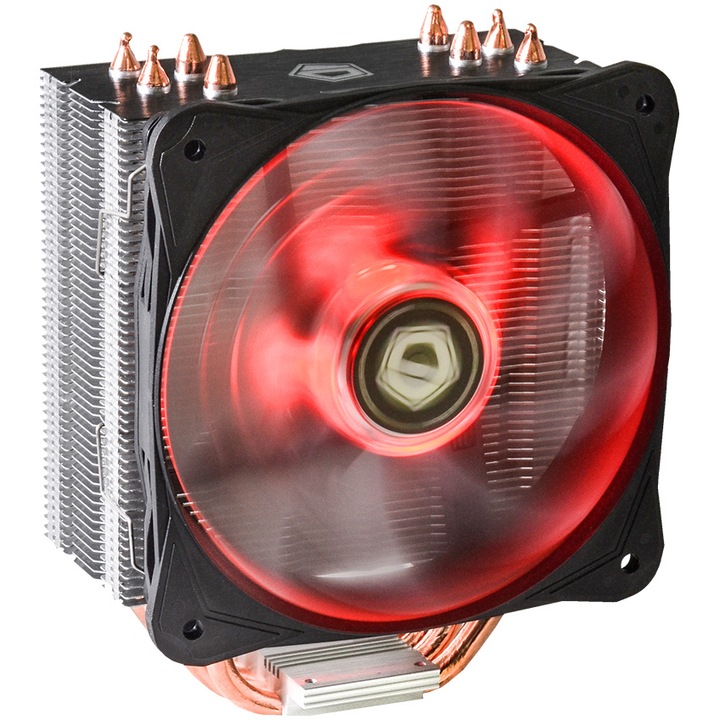 Cooler procesor ID-Cooling SE-214L, cu iluminare rosie, compatibil AMD/Intel