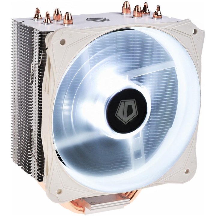 Cooler procesor ID-Cooling SE-214L-SNOW V2, cu iluminare alba, compatibil AMD/Intel