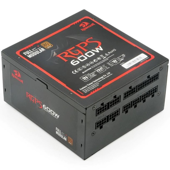 Захранващ блок Redragon RGPS, 600W, Модулен, 80 Plus Bronze