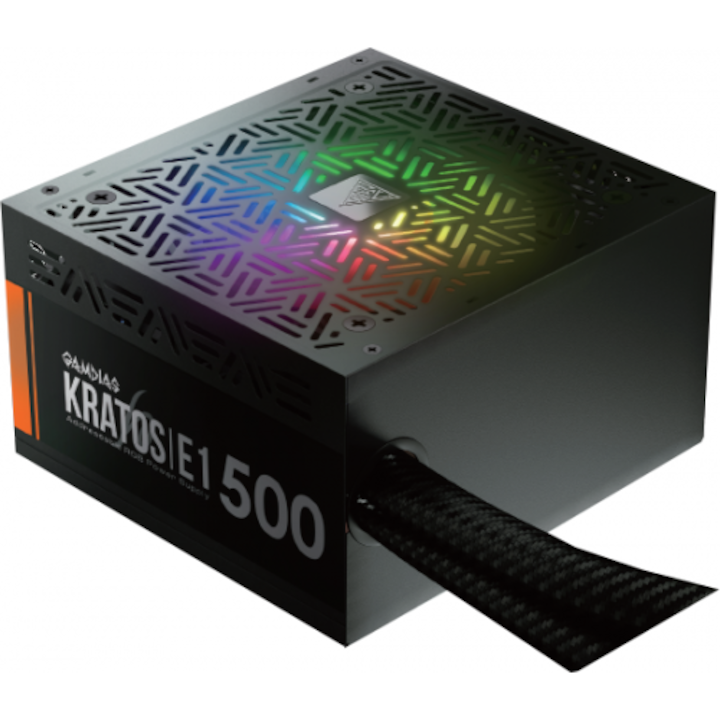 Sursa Gamdias Kratos E1 RGB, 500W, 80 Plus