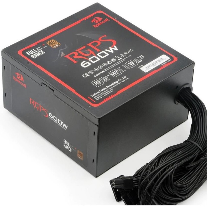 Redragon RGPS600W tápegység, 80+ Bronze