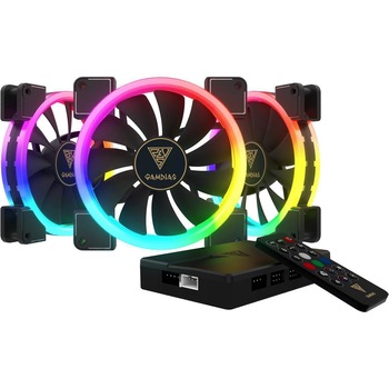 Ventilator Gamdias Aeolus M1, 140mm 3 Pack RGB Ventilator Gamdias Aeolus M1, 140mm 3 Pack RGB