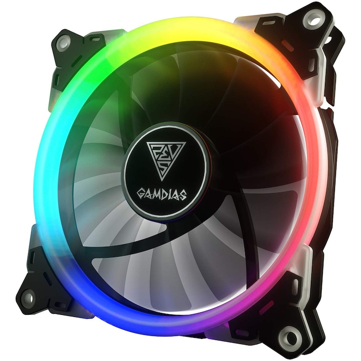 Gamdias Aeolus M1 ventilátor, 140mm, RGB világítás