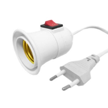 Dulie pe cablu pentru bec E27, Active, fir 2.8m , curent 250V/3A, cu stecher si intrerupator Dulie pe cablu pentru bec E27, Active, fir 2.8m , curent 250V/3A, cu stecher si intrerupator