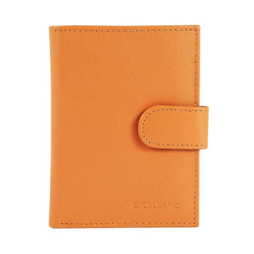 Port card, piele naturala, maro, 8 x 10 cm, Excellanc, M105M