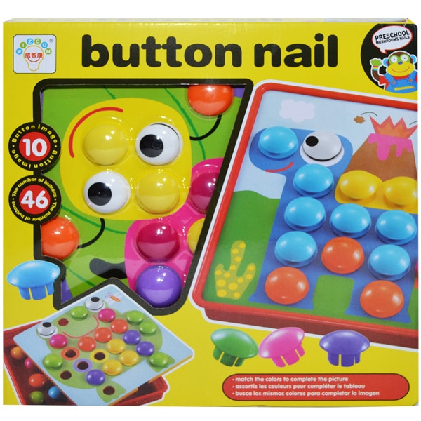 Joc Creativ Mozaic, Button Nail , Robentoys