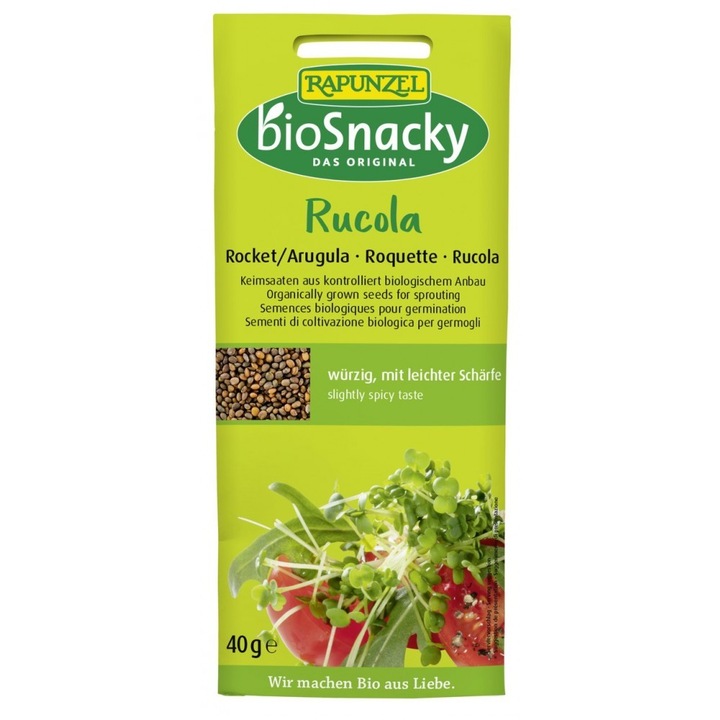 Seminte de rucola pentru germinat bio, 40g, Rapunzel
