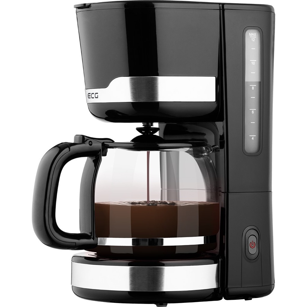 Cafetiera ECG KP 2115 , 1000 W, 1.5 L, 12 cesti, vas din sticla