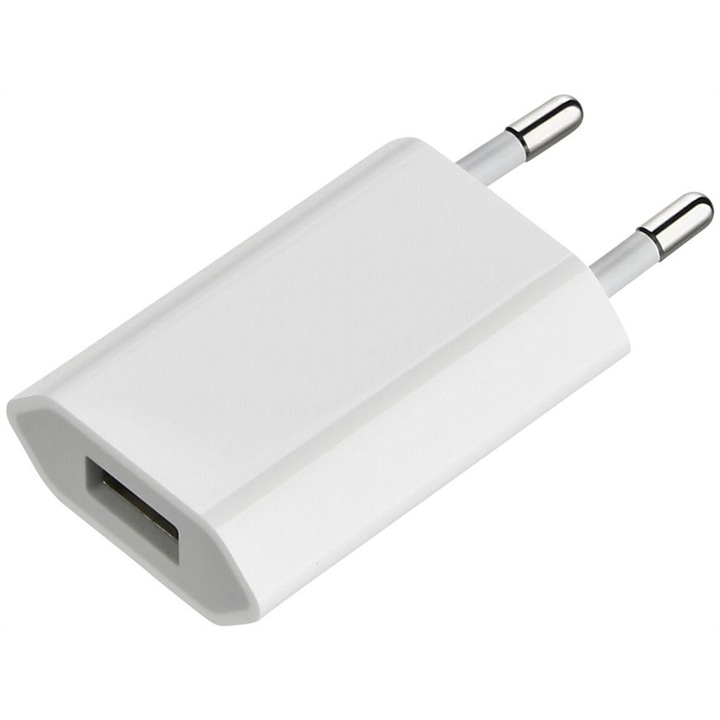 Адаптер USB 220V iPhone 3G/4G/4S/5/6 A1400/MD813ZM, Бял Original