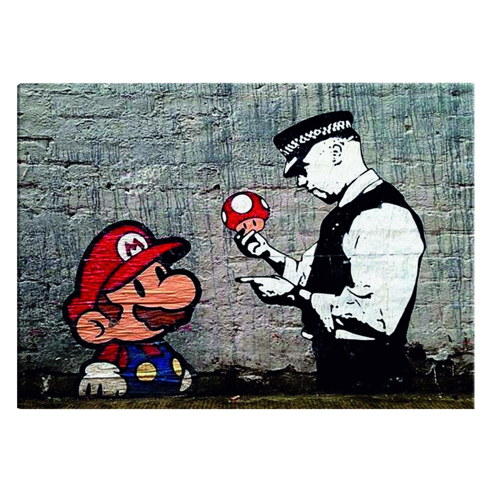 Tablou canvas - Mario Si politist de Banksy - 120 x 80 cm
