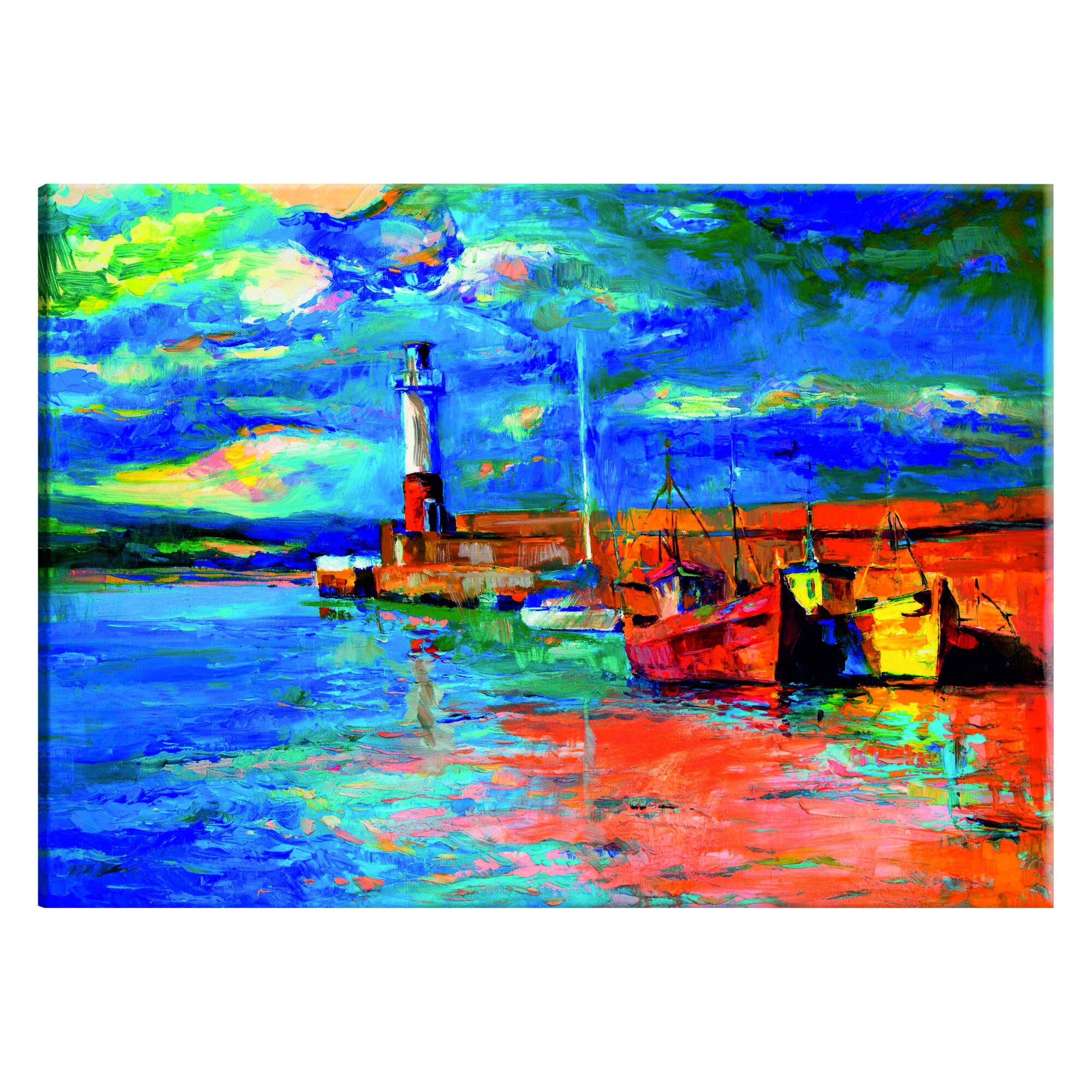 Tablou canvas - Peisaj litoral Farul - 90 x 60 cm