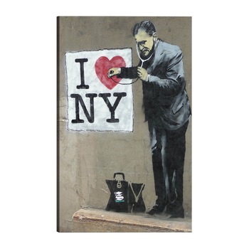 Tablou canvas - Iubesc New York Banksy - 40 x 60 cm