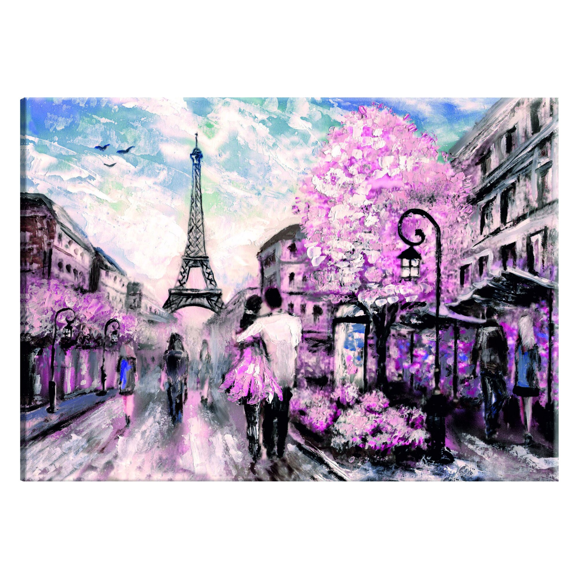 Tablou canvas - Pink Paris - 90 x 60 cm