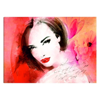 Tablou canvas - Doamna Crimson - 90 x 60 cm
