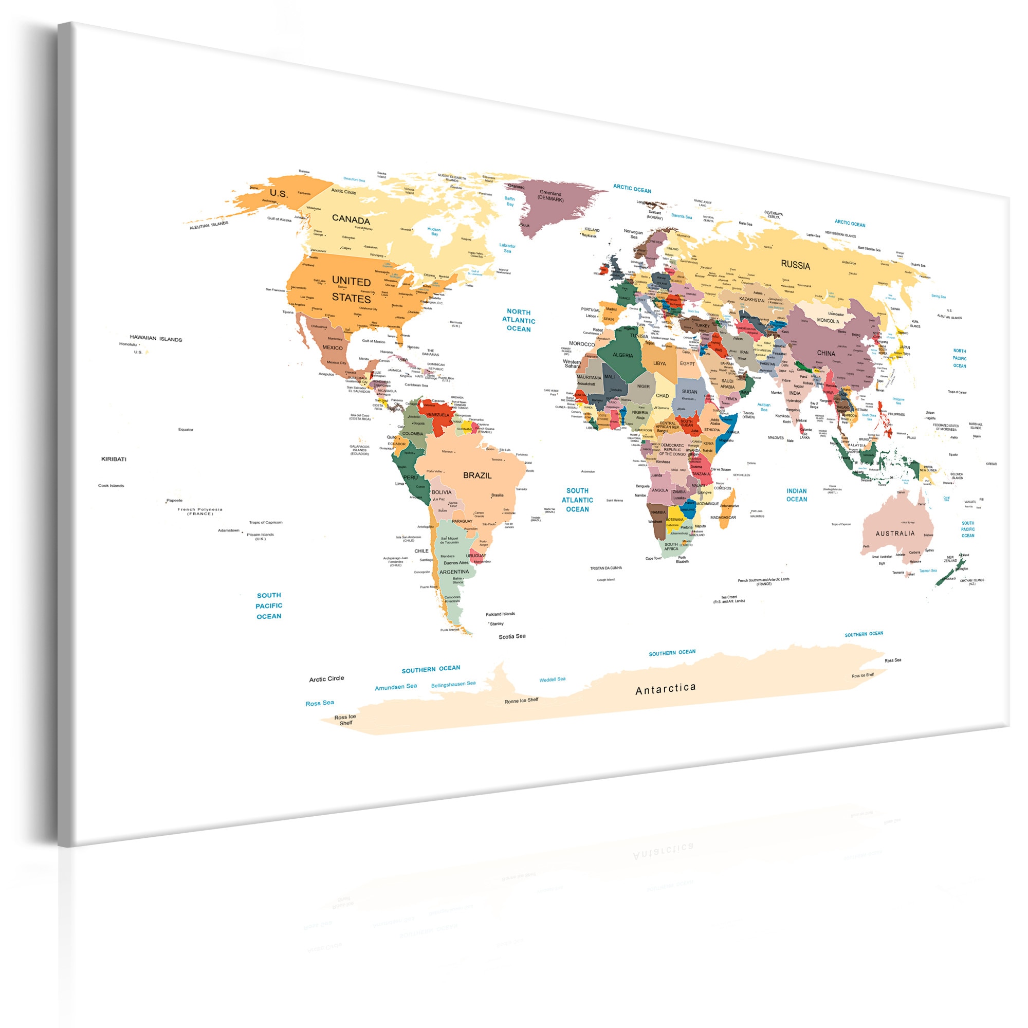harta mondiala lumii Tablou canvas   Harta Mondiala Calatorii In jurul lumii   60 x 40 