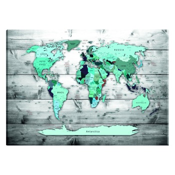 Tablou canvas - Harta Lumii Lumea Albastra - 60 x 40 cm