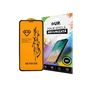 Folie 6d Full Cover Full Glue Upzz Pro Glass iPhone Xs Cu Adeziv Pe Toata Suprafata Foliei Negru Folie 6d Full Cover Full Glue Upzz Pro Glass iPhone Xs Cu Adeziv Pe Toata Suprafata Foliei Negru