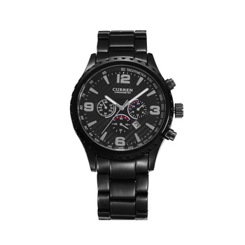 Ceas Curren Barbatesc Quartz Casual Elegant Negru, PN999743NU, curea din metal (zale), afisaj Analog Ceas Curren Barbatesc Quartz Casual Elegant Negru, PN999743NU, curea din metal (zale), afisaj Analog