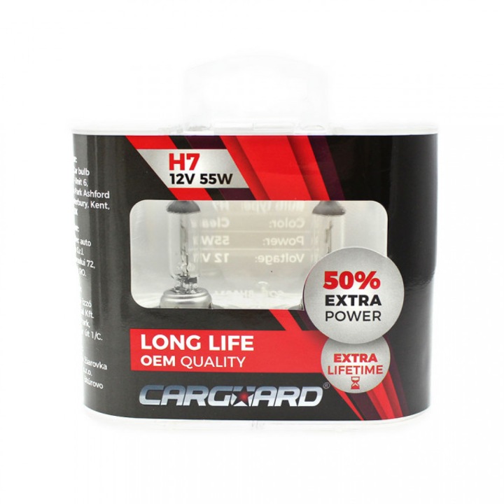 Halogén Izzó készlet H7 DC 12V 55W Long Life