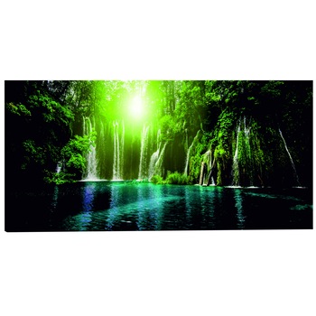 Tablou canvas - Lacul Sapphire - 135 x 45 cm Tablou canvas - Lacul Sapphire - 135 x 45 cm