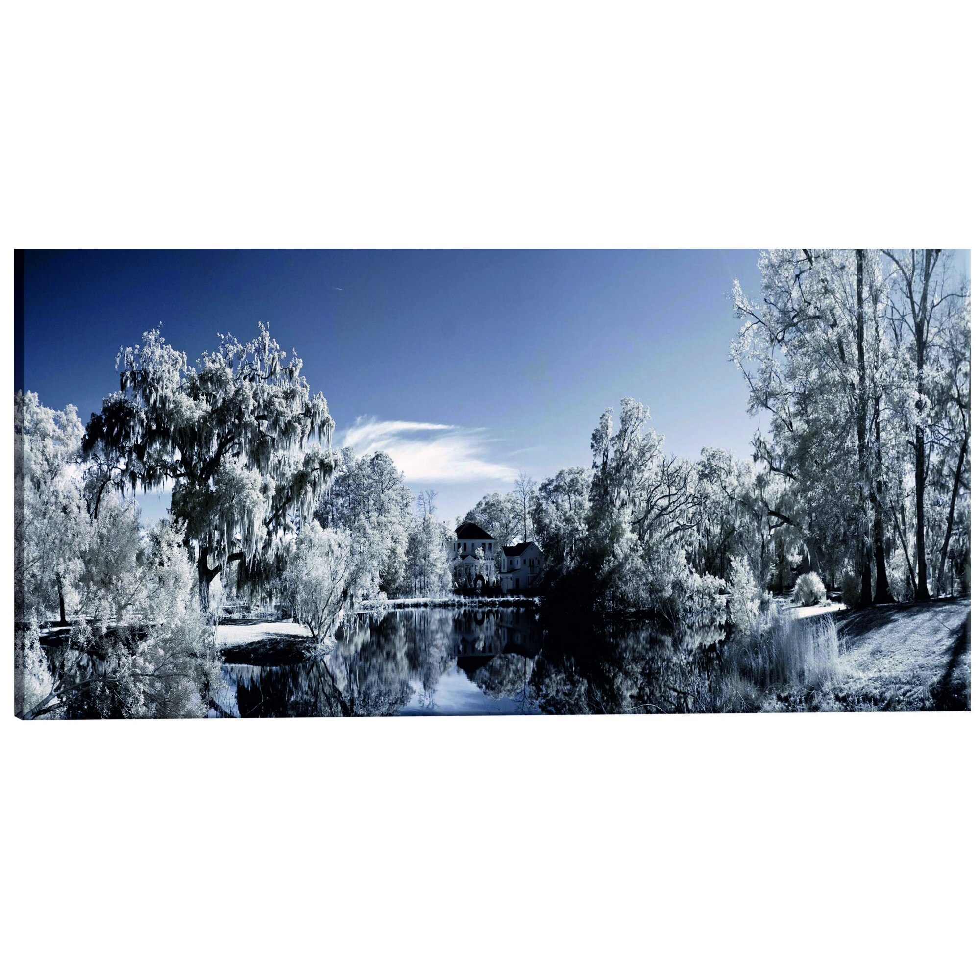 Tablou canvas - Lacul Wintry - 135 x 45 cm
