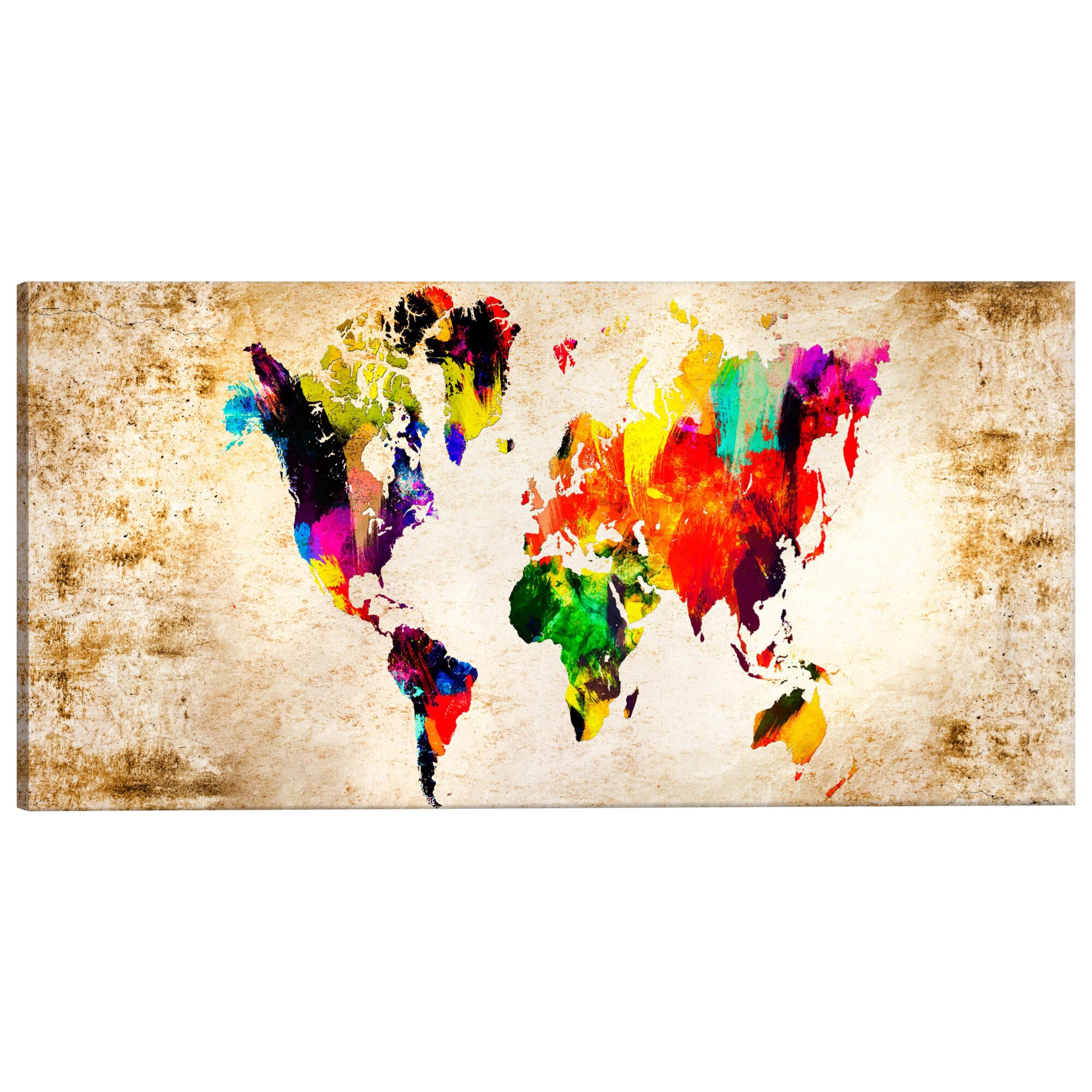 Tablou canvas - Lumea In acuarele - 120 x 40 cm