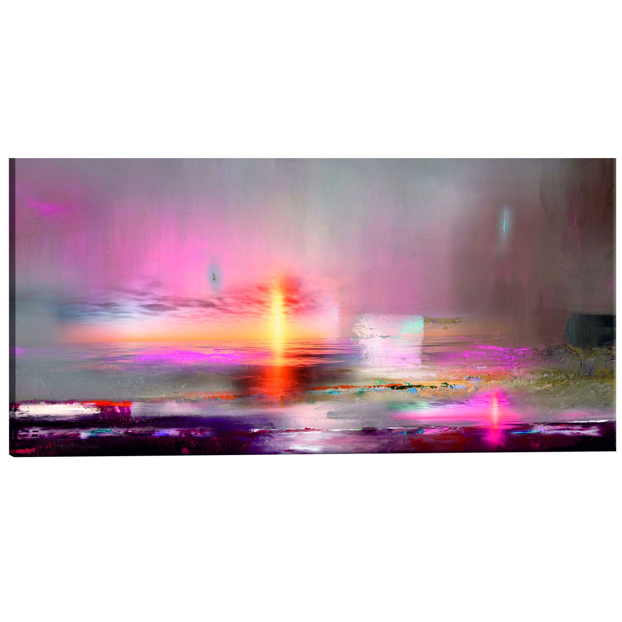 Tablou canvas - Pink Beach - 135 x 45 cm