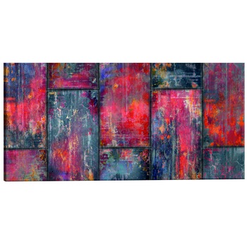 Tablou canvas - Mozaic de metal RoSu - 120 x 40 cm Tablou canvas - Mozaic de metal RoSu - 120 x 40 cm