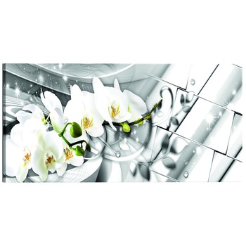 Tablou canvas - Orhidee rasucite - 120 x 40 cm