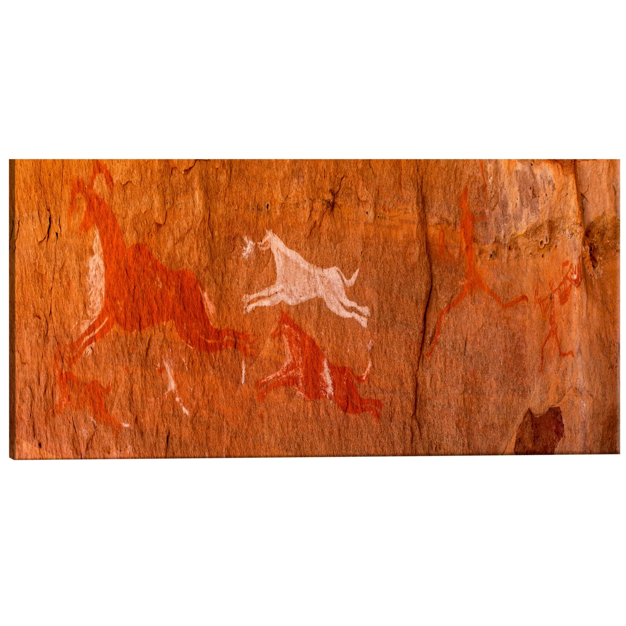 Tablou canvas - Picturi rupestre - 120 x 40 cm