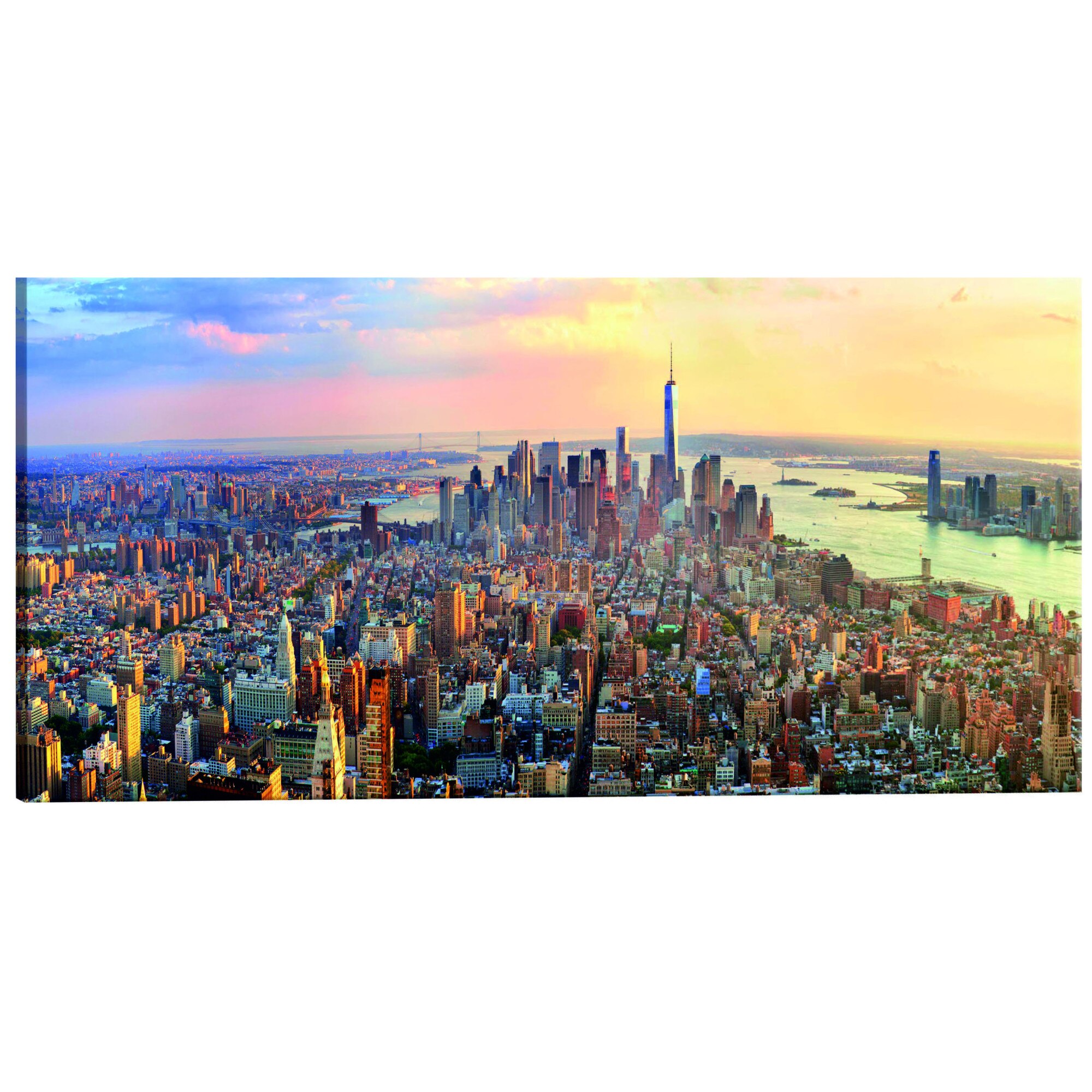 Tablou canvas - Panorama din New York - 135 x 45 cm