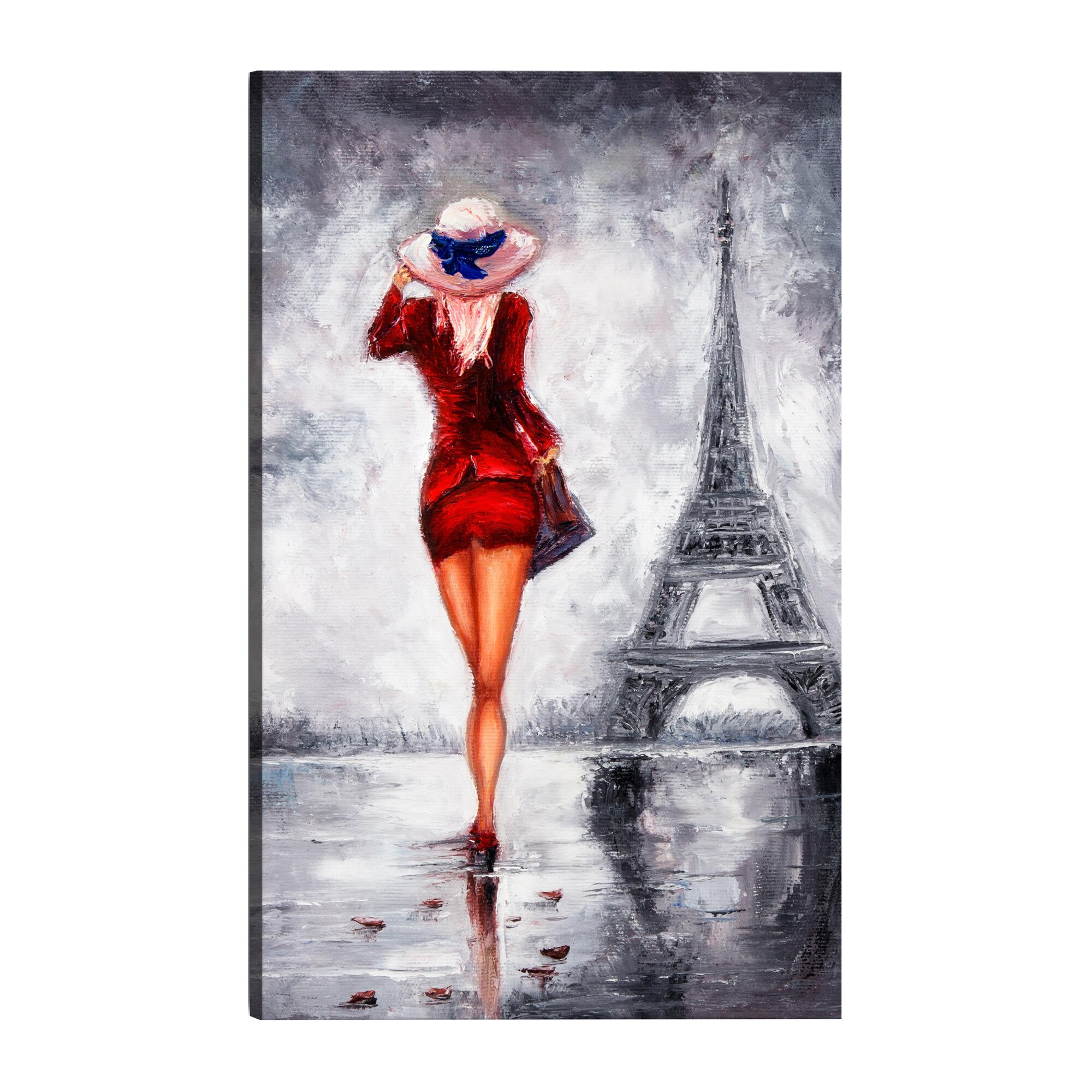 Tablou canvas - Doamna din Paris - 80 x 120 cm