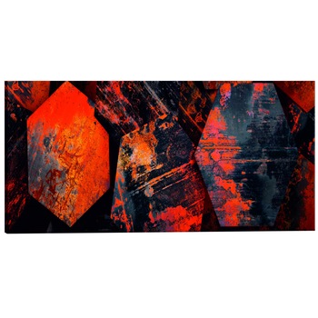 Tablou canvas - Magia hexagonilor - 120 x 40 cm