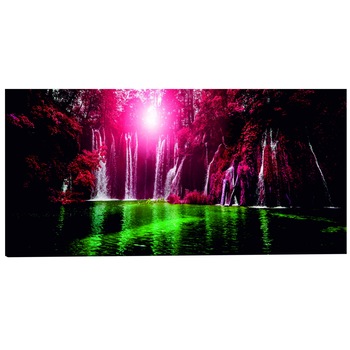 Tablou canvas - Cascade Ruby - 120 x 40 cm Tablou canvas - Cascade Ruby - 120 x 40 cm