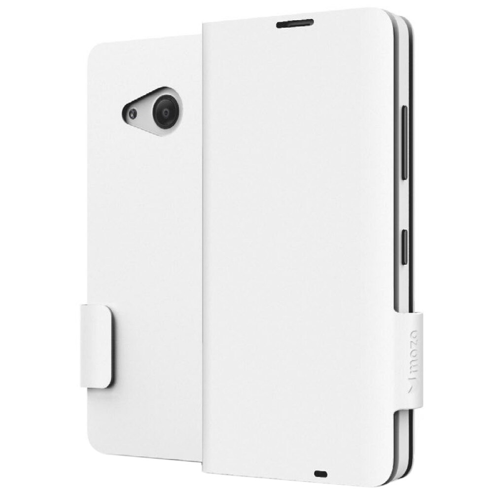 Husa de protectie Mozo Flip Cover pentru Microsoft Lumia 550, Classic White