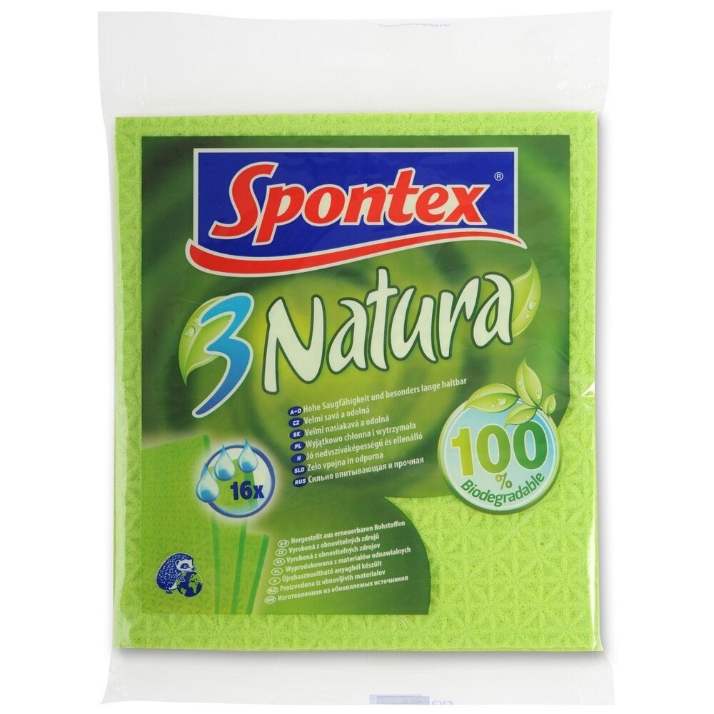 3 Lavete Natura Sponge Spontex
