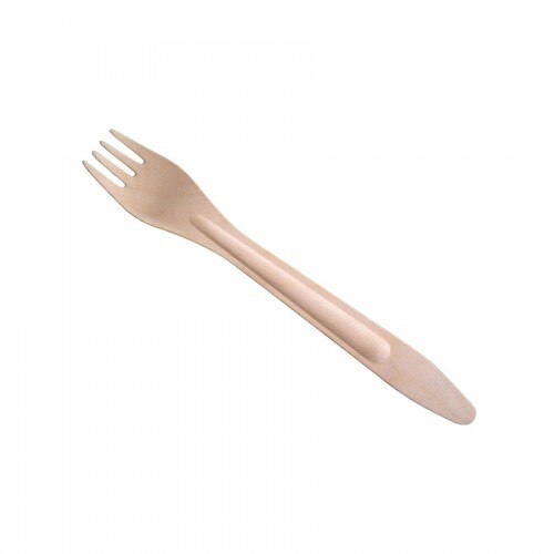 Furculite biodegradabile, lemn, 16.5 cm, set 100 buc